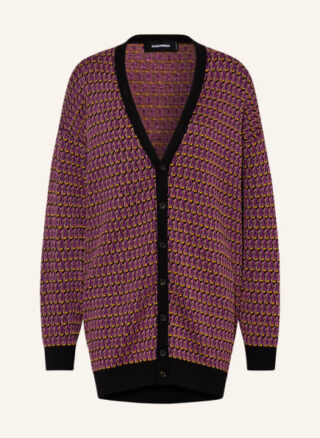 dsquared2 Strickjacke Mit Gitzergarn grau