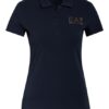ea7 Emporio Armani Jersey-Poloshirt Mit Schmucksteinbesatz blau