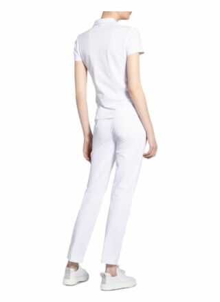 ea7 Emporio Armani Jersey-Poloshirt Mit Schmucksteinbesatz weiss