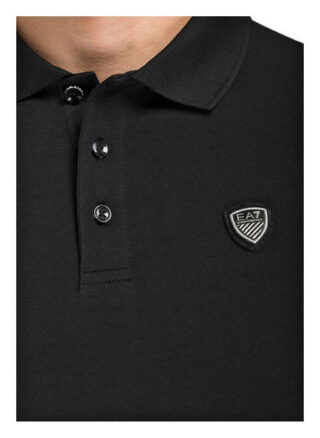 EA7 EMPORIO ARMANI Jersey-Poloshirt Herren, Schwarz