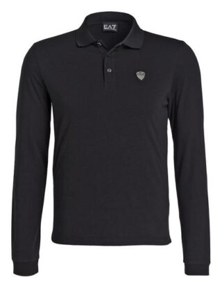 EA7 EMPORIO ARMANI Jersey-Poloshirt Herren, Schwarz