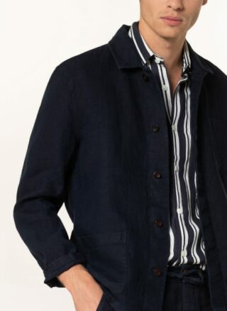 nn07 Overjacket Oscar Aus Leinen blau