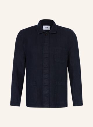 nn07 Overjacket Oscar Aus Leinen blau