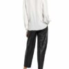 pinkeo Bluse Labile Mit Seide weiss