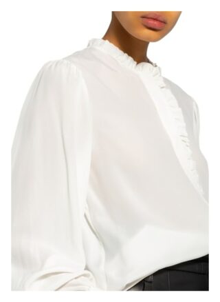 pinkeo Bluse Labile Mit Seide weiss