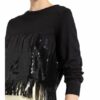 pinkeo Pullover Snowboard Mit Paillettenbesatz schwarz