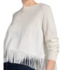 pinkeo Pullover Snowboard Mit Paillettenbesatz weiss