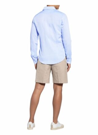 q1 Manufaktur Hemd Extra Slim Fit Mit Leinen blau