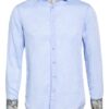 q1 Manufaktur Hemd Extra Slim Fit Mit Leinen blau