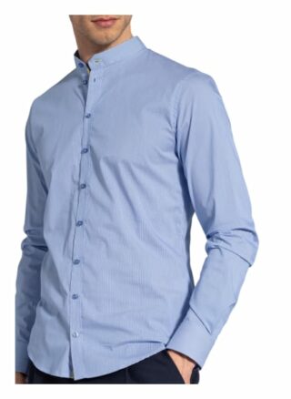 Q1 Manufaktur Casual-Hemd Herren, Blau