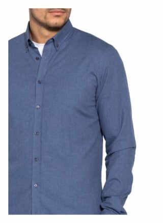 Q1 Manufaktur Casual-Hemd Herren, Blau