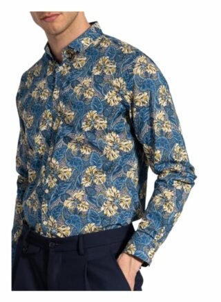 Q1 Manufaktur Casual-Hemd Herren, Blau