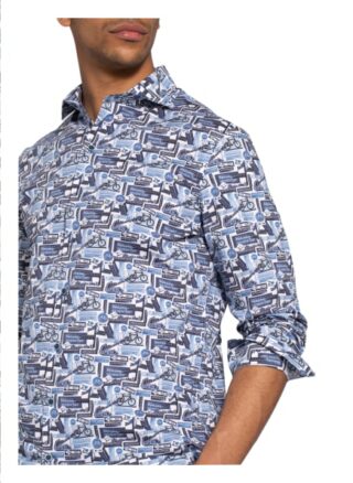 R2 Amsterdam Amsterdam Casual-Hemd Herren, Blau
