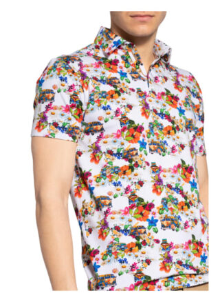 r2 Amsterdam Piqué-Poloshirt weiss