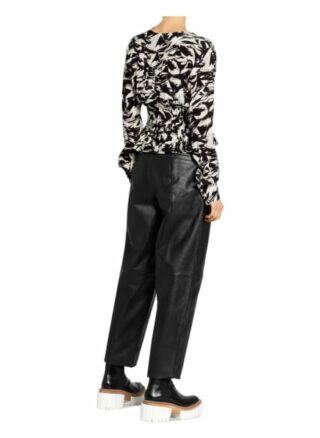 roteate Birger Christensen Bluse Tracy Mit Rüschenbesatz schwarz