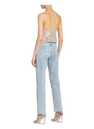 roteate Birger Christensen Cropped-Top Cyndy Mit Paillettenbesatz grau