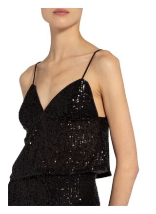 roteate Birger Christensen Cropped-Top Cyndy Mit Paillettenbesatz schwarz
