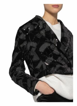 roteate Birger Christensen Samtblazer Caroline Mit Paillettenbesatz schwarz