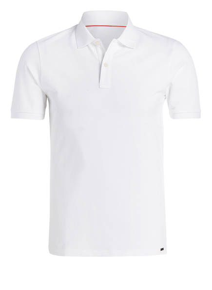 Olymp Level Five Body Fit  Piqué-Poloshirt Herren, Weiß