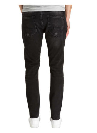 mavi James Skinny Jeans Herren, Schwarz