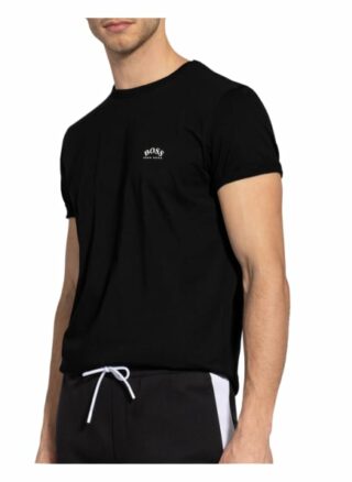 Boss Curved T-Shirt Herren, Schwarz