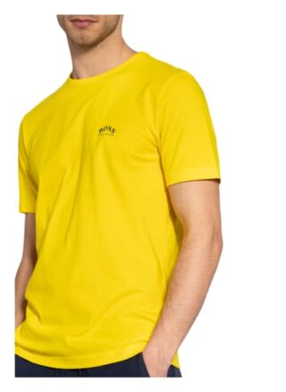 Boss Curved T-Shirt Herren, Gelb