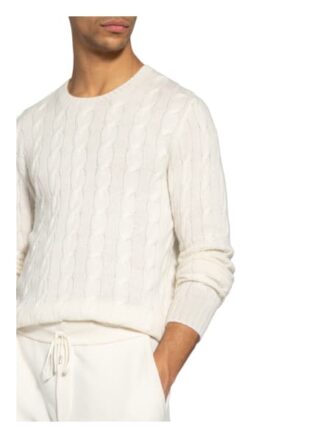 RALPH LAUREN PURPLE LABEL Cashmere-Pullover Herren, Weiß