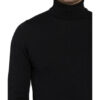 FEDELI Rollkragenpullover Herren, Schwarz