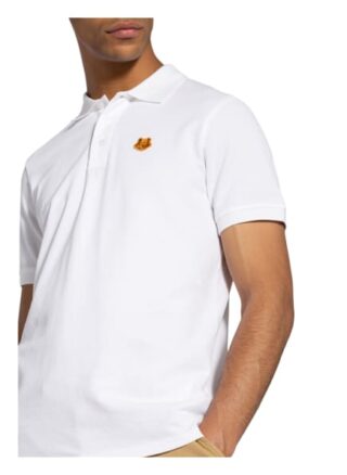 Kenzo Tiger Crest Pique-Poloshirt Herren, Weiß