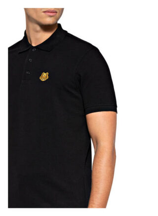 Kenzo Tiger Crest Pique-Poloshirt Herren, Schwarz