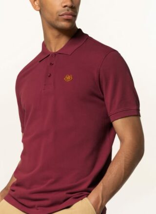 Kenzo Tiger Crest Piqué-Poloshirt Herren, Rot
