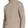 DSTREZZED Rollkragenpullover Herren, Beige