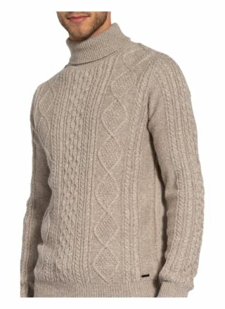 DSTREZZED Rollkragenpullover Herren, Beige