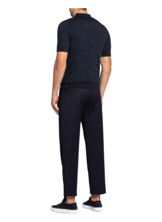 REISS Maxwell Strick-Poloshirt Herren, Blau