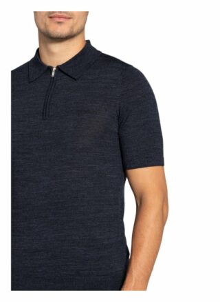 REISS Maxwell Strick-Poloshirt Herren, Blau