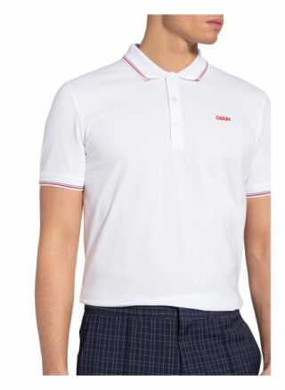 HUGO Dinoso Pique-Poloshirt Herren, Weiß