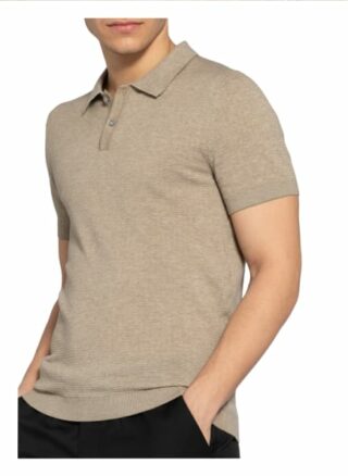 Olymp Level Five Strick-Poloshirt Herren, Braun