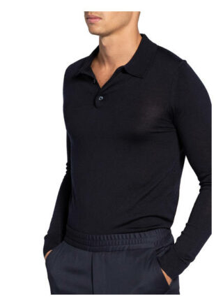 REISS Trafford Strick-Poloshirt Herren, Blau