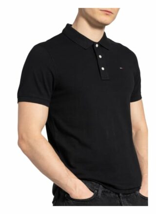 Tommy Jeans Pique-Poloshirt Herren, Schwarz