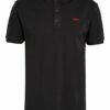 HUGO Donos Pique-Poloshirt Herren, Schwarz