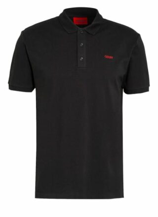 HUGO Donos Pique-Poloshirt Herren, Schwarz