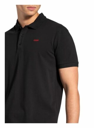 HUGO Donos Pique-Poloshirt Herren, Schwarz
