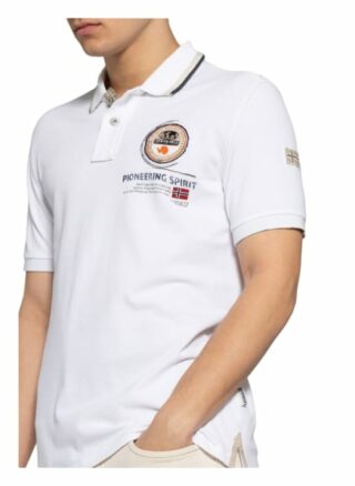 Napapijri Gandy Pique-Poloshirt Herren, Weiß