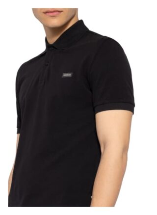 Napapijri Taly Pique-Poloshirt Herren, Schwarz
