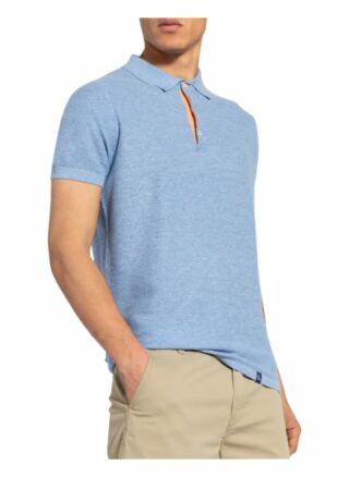 COLOURS & SONS Pique-Poloshirt Herren, Blau
