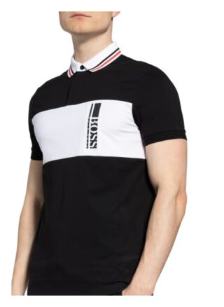 Boss Pavel Jersey-Poloshirt Herren, Schwarz