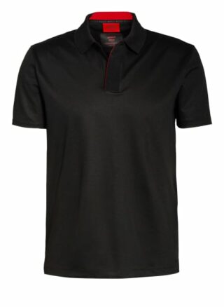 HUGO Dekok Pique-Poloshirt Herren, Schwarz