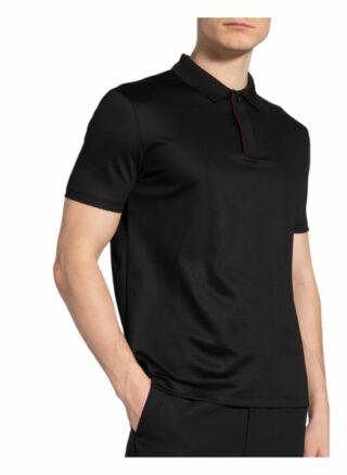 HUGO Dekok Pique-Poloshirt Herren, Schwarz
