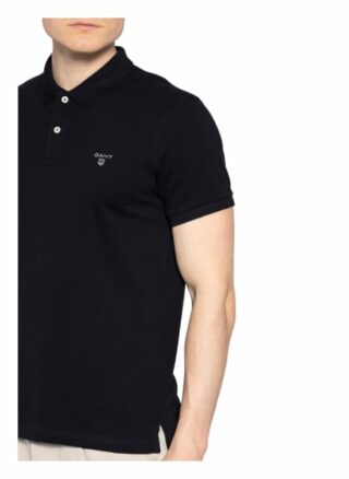 Gant Pique-Poloshirt Herren, Schwarz