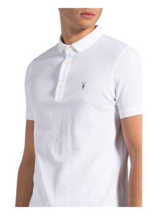 ALL SAINTS Reform Pique-Poloshirt Herren, Weiß